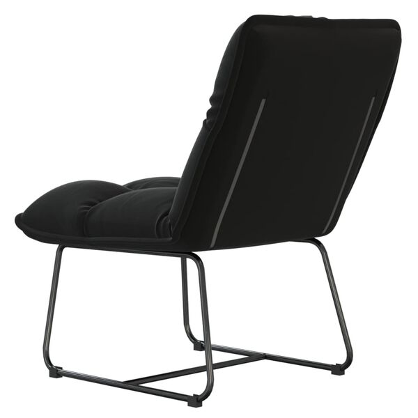 vidaXL Leisure Chair with Metal Frame Black Velvet