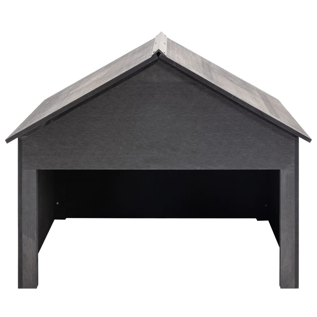 vidaXL Lawn Mower Garage Grey 80x80x70 cm WPC