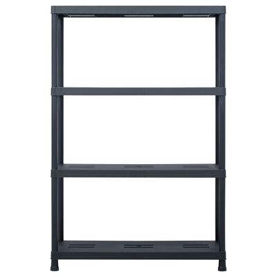 vidaXL Storage Shelf Racks 2 pcs Black 220 kg 90x40x138 cm Plastic