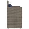 vidaXL Garden Bench with Cushions Grey Poly Rattan