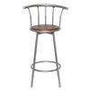 vidaXL Bar Stools 2 pcs Brown Steel