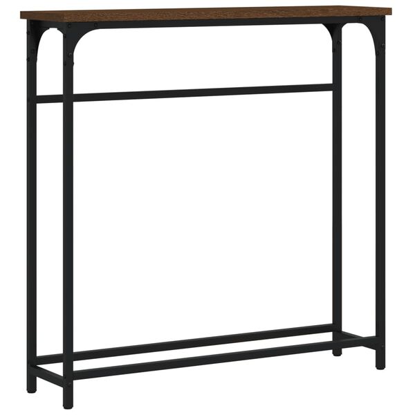 vidaXL Console Table Brown Oak 75x19.5x75 cm Engineered Wood