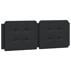vidaXL Headboard Cushion "Zadar" Black 137 cm Double Faux Leather