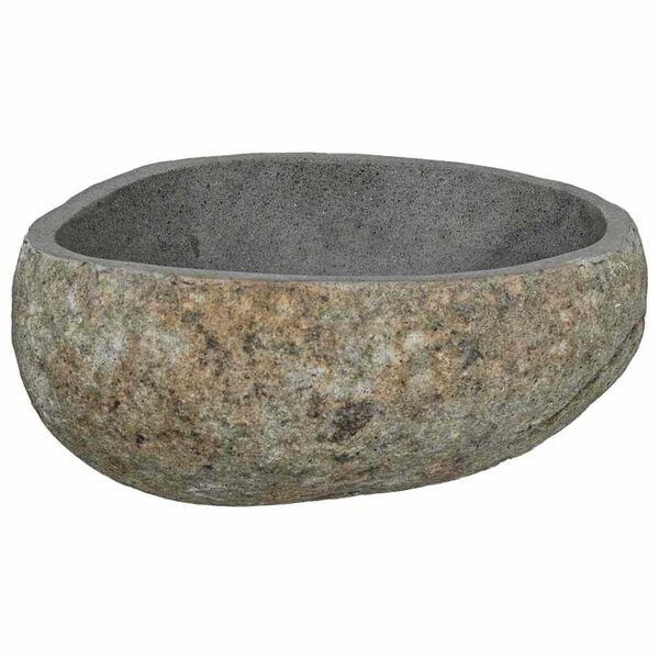 vidaXL Basin Light grey (38-45) x (30-35) x 15 cm River stone
