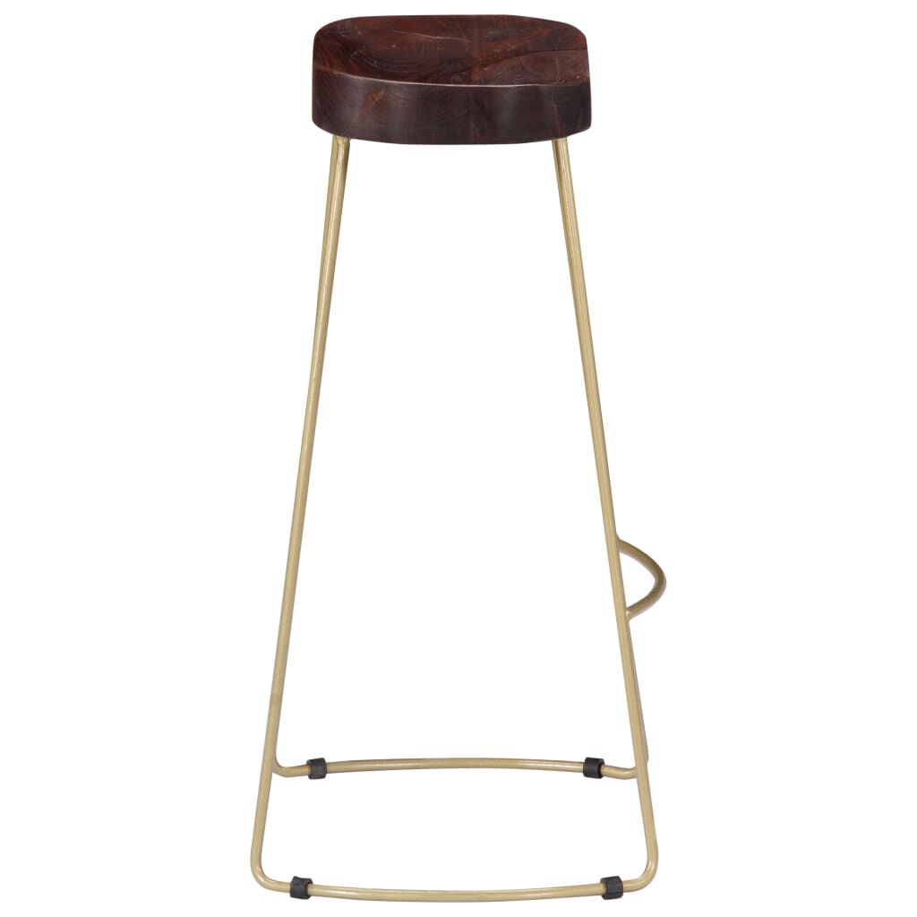 vidaXL Gavin Bar Stools 2 pcs Solid Mango Wood