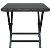 vidaXL Folding Table Black 45x35x32 cm Poly Rattan