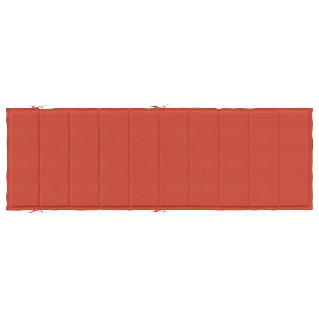vidaXL Sun Lounger Cushion Melange Red 186x58x4 cm Fabric