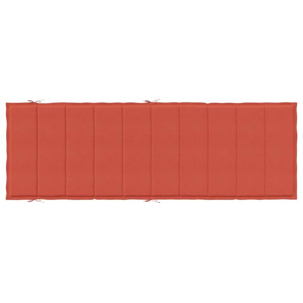 vidaXL Sun Lounger Cushion Melange Red 186x58x4 cm Fabric
