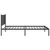 vidaXL Metal Bed Frame without Mattress with Headboard Black 100x200cm