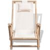vidaXL Outdoor Deck Chair Bamboo