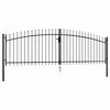 vidaXL Double Door Fence Gate with Spear Top 400x175 cm