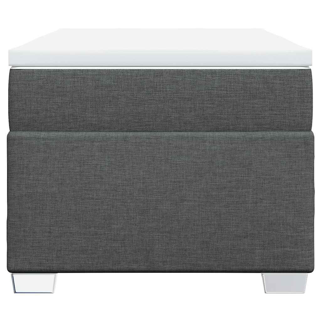 vidaXL Box Spring Bed with Mattress Dark Grey Twin XL Fabric