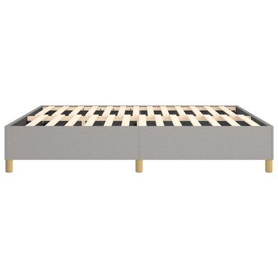 vidaXL Box Spring Bed Frame Light Grey 183x213cm California King Fabric