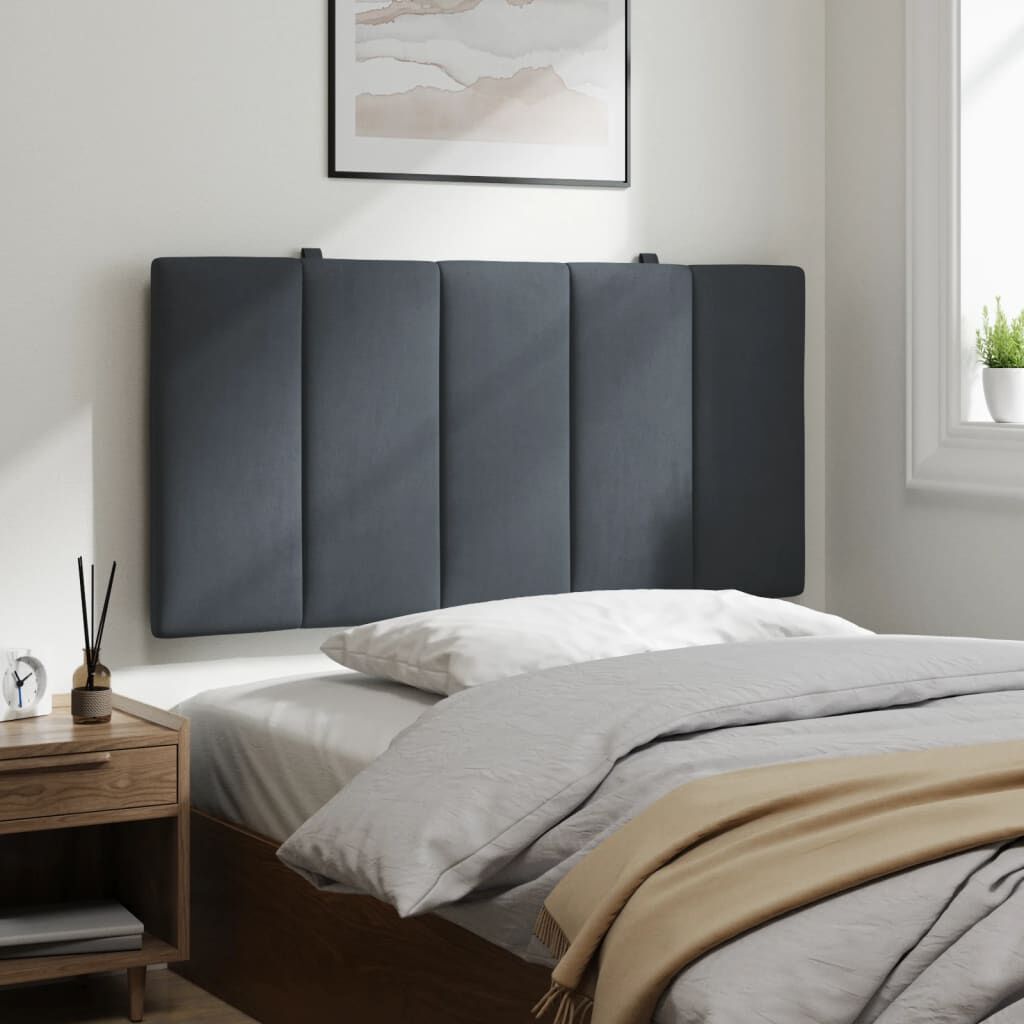 vidaXL Headboard Cushion "Hanko" Dark Grey 100 cm Velvet