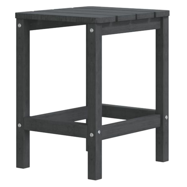 vidaXL Garden Adirondack Chair with Footstool & Table HDPE Anthracite
