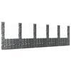 vidaXL U-shape Gabion Basket with 6 Posts Iron 620x20x200 cm