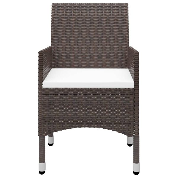vidaXL 7 Piece Garden Dining Set Brown