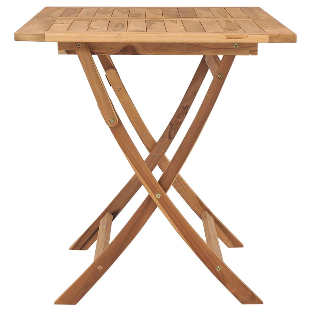 vidaXL Folding Garden Table 120x70x75 cm Solid Teak Wood