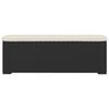 vidaXL Ottoman Bench with Cushion Black 110x30x40 cm Poly Rattan