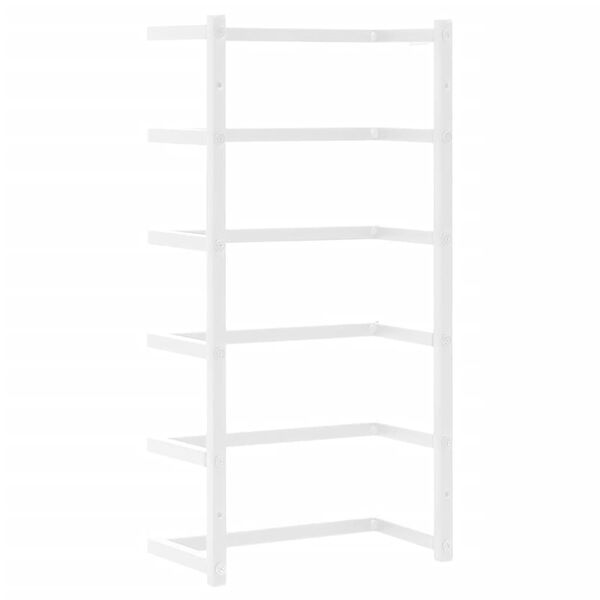 vidaXL Towel Rack White 24x12x48 cm Steel