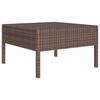vidaXL 11 Piece Garden Lounge Set with Cushions Poly Rattan Brown