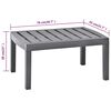 vidaXL Garden Table Mocha 78x55x38 cm Plastic