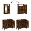 vidaXL 2 Piece Bathroom Furniture Set Smoked Oak Engineered Wood