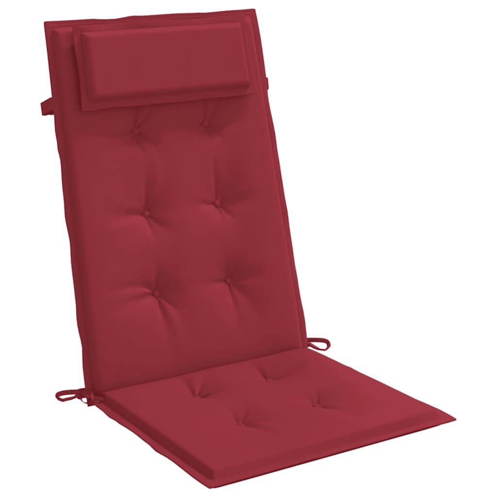 vidaXL Highback Chair Cushions 4 pcs Wine Red Oxford Fabric