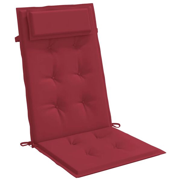 vidaXL Highback Chair Cushions 4 pcs Wine Red Oxford Fabric