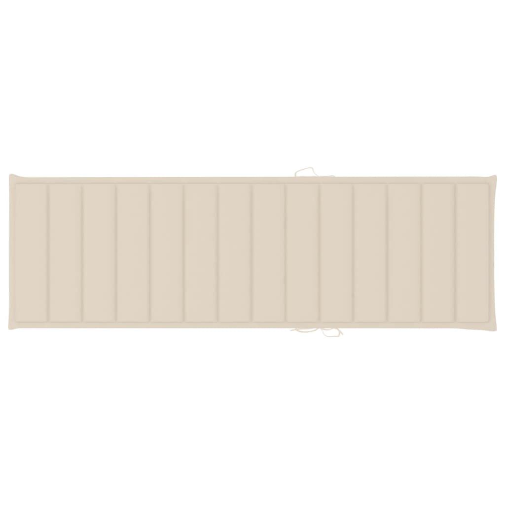 vidaXL Garden Sun Lounger with Cushion Solid Wood Acacia