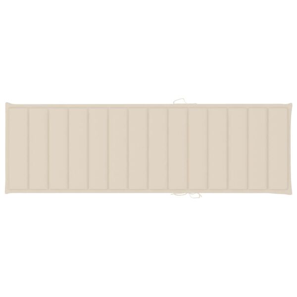 vidaXL Garden Sun Lounger with Cushion Solid Wood Acacia