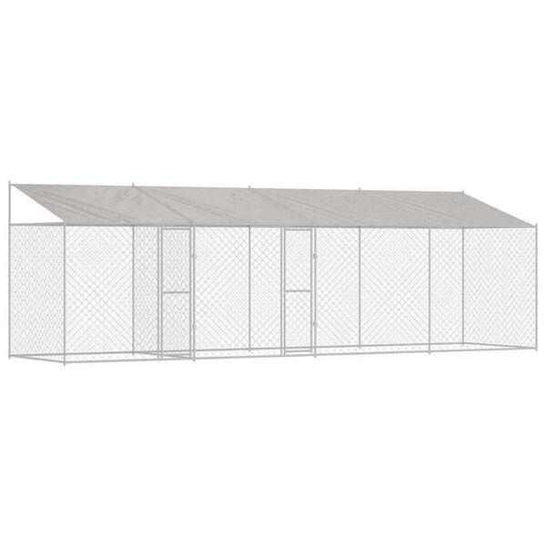 Dog Cage Silver 800 x 200 x 256 cm Galvanised Steel