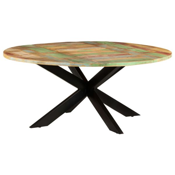 vidaXL Dining Table Round 175x75 cm Solid Reclaimed Wood