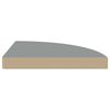 vidaXL Floating Corner Shelf Grey 35x35x3.8 cm MDF