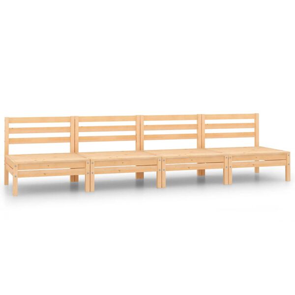 vidaXL 4 Piece Garden Lounge Set Solid Pinewood