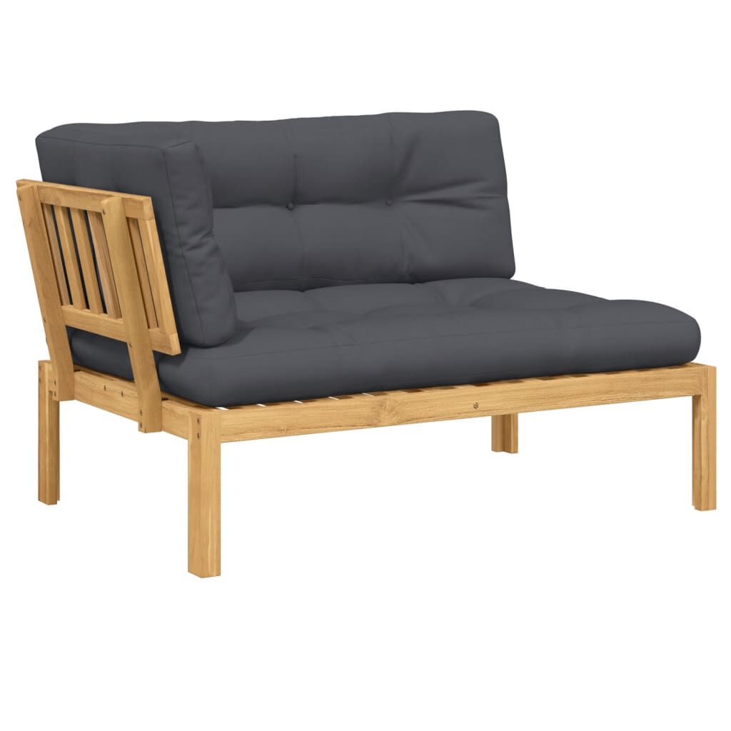vidaXL Garden Pallet Corner Sofa with Cushions Solid Wood Acacia