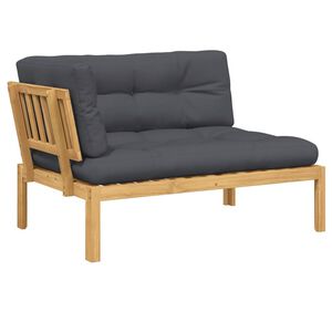 vidaXL Garden Pallet Corner Sofa with Cushions Solid Wood Acacia