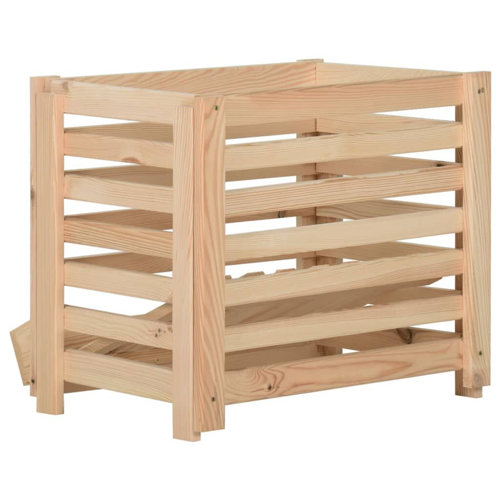 vidaXL Potato Box 60x40x50 cm Solid Pinewood