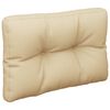 vidaXL Pallet Cushion Beige 60x40x12 cm Fabric