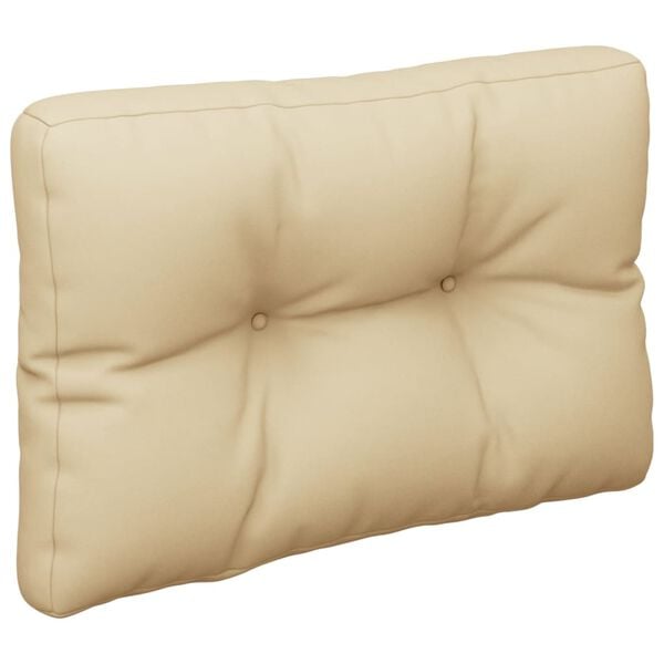 vidaXL Pallet Cushion Beige 60x40x12 cm Fabric