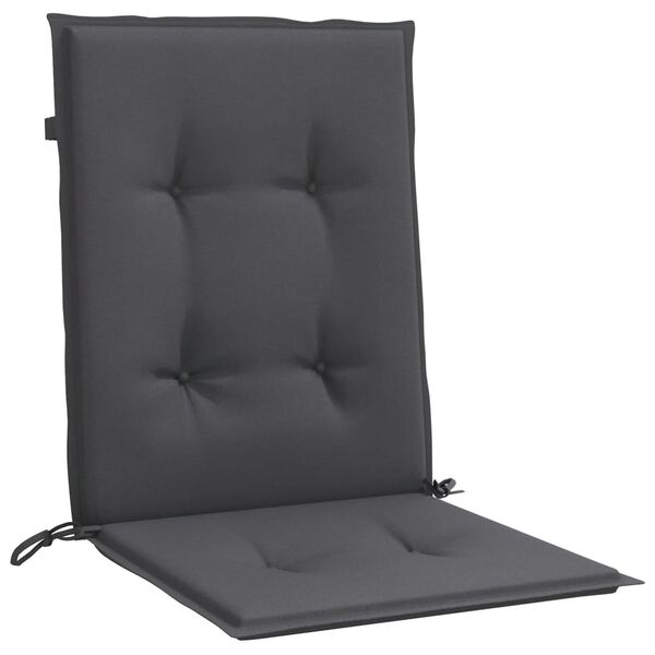 vidaXL Lowback Chair Cushions 2 pcs Melange Anthracite 100x50x4 cm Fabric