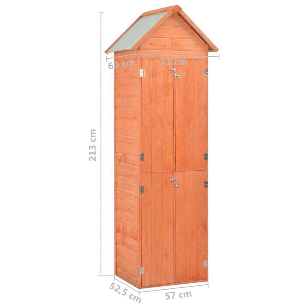 vidaXL Garden Storage Shed 71x60x213 cm Wood