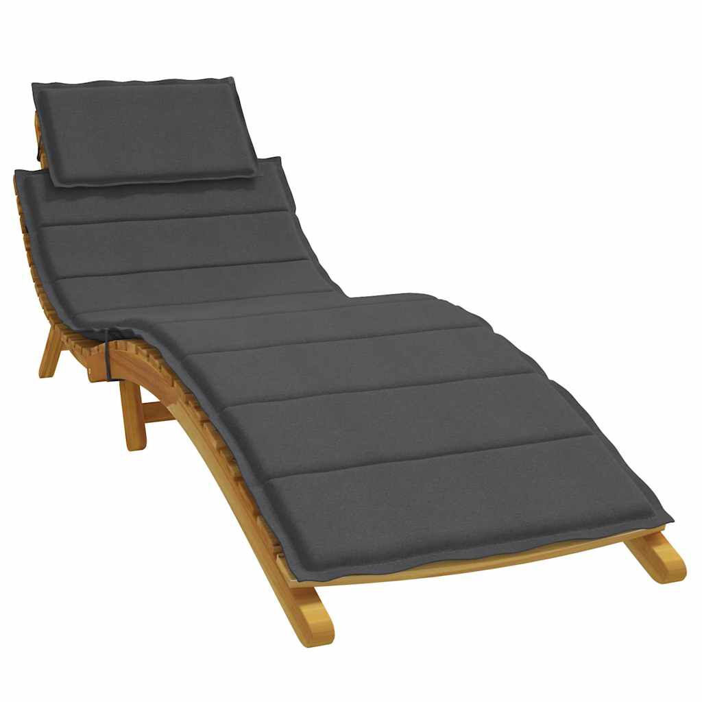 vidaXL Sun Lounger Cushion Melange Anthracite 186x58x4 cm Fabric