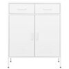 vidaXL Storage Cabinet White 80x35x101.5 cm Steel