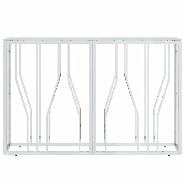 vidaXL Console Table 110x30x70 cm Stainless Steel and Glass