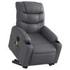 vidaXL Electric Stand up Massage Recliner Chair Grey Faux Leather