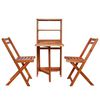 vidaXL 3 Piece Folding Bistro Set Solid Acacia Wood