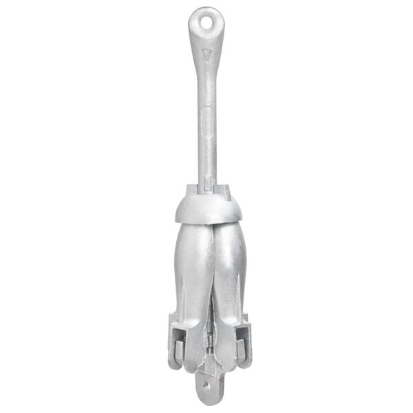 vidaXL Folding Anchor Silver 8 kg Hot Dip Galvanized Cast Iron