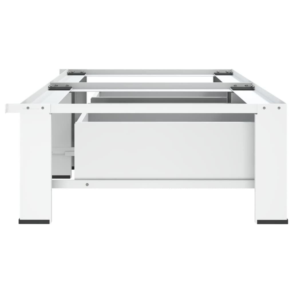 vidaXL Double Washing and Drying Machine Pedestal with Drawers White