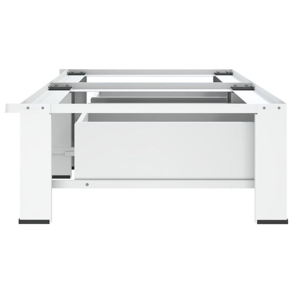 vidaXL Double Washing and Drying Machine Pedestal with Drawers White